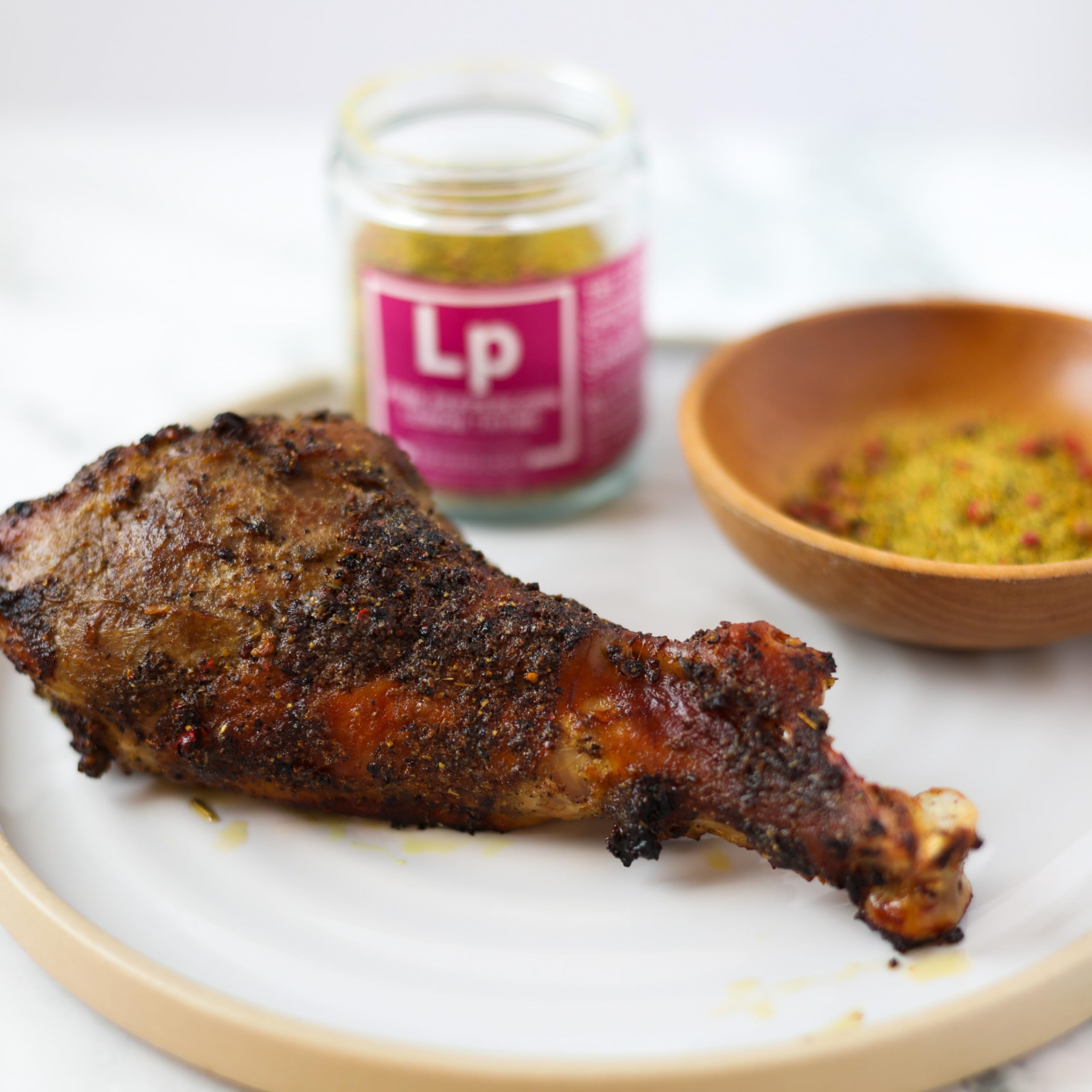 Spiceology Pink Peppercorn Lemon Thyme salad dressing drizzle