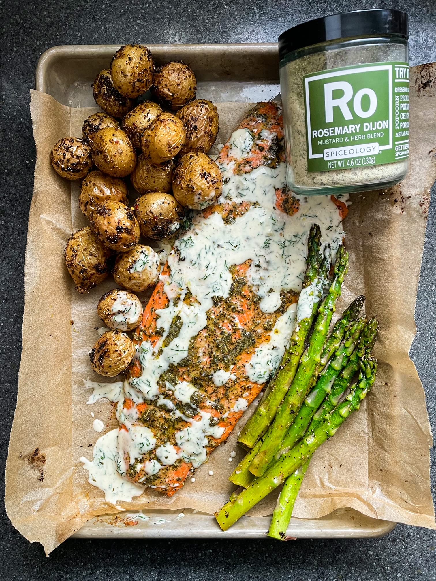Spiceology Rosemary Dijon mix used in baking to elevate bread.