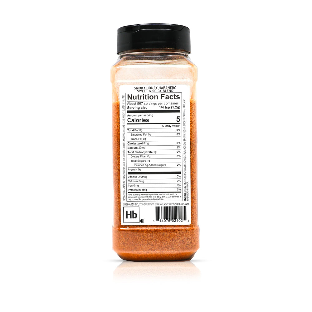 Spiceology Smoky Honey Habanero rub closeup on gluten-free, chef-crafted blend