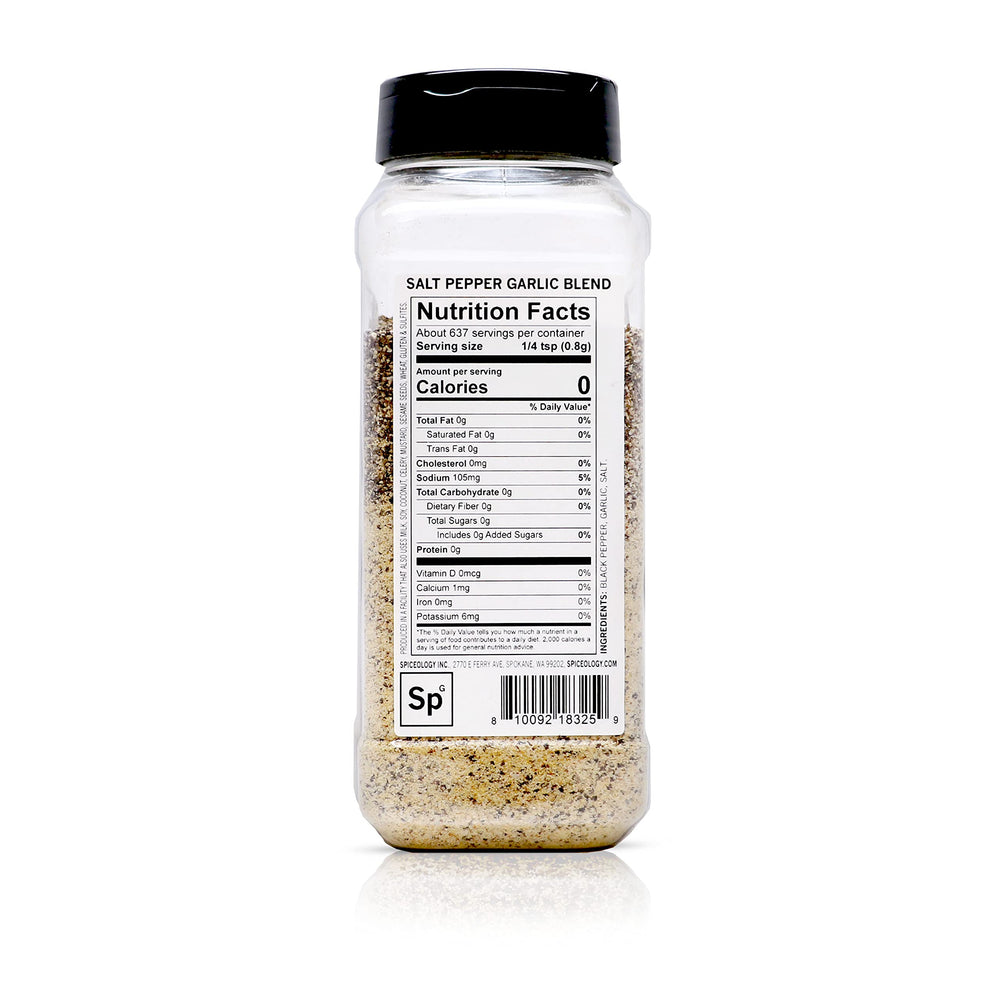 Spiceology SPG seasoning label closeup highlights premium ingredients and rustic flavor.