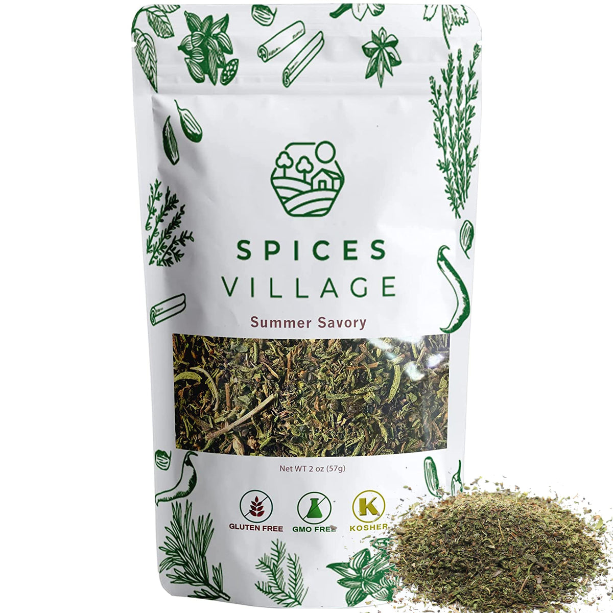 Spices Village Summer Savory bottle pour for rich sauces and marinades