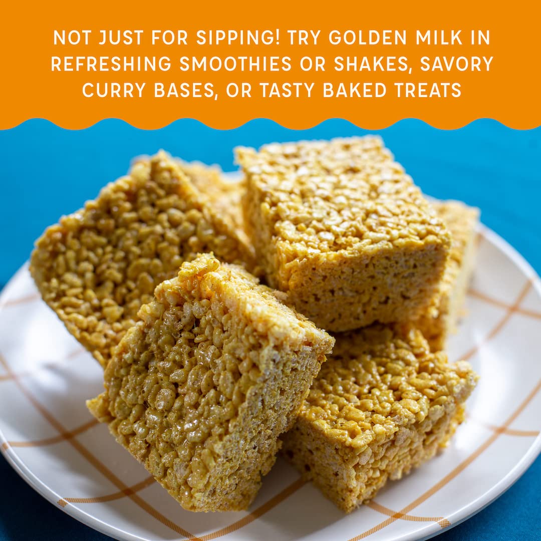 SPICEWALLA Golden Milk ingredients list includes turmeric, cinnamon, and ginger.