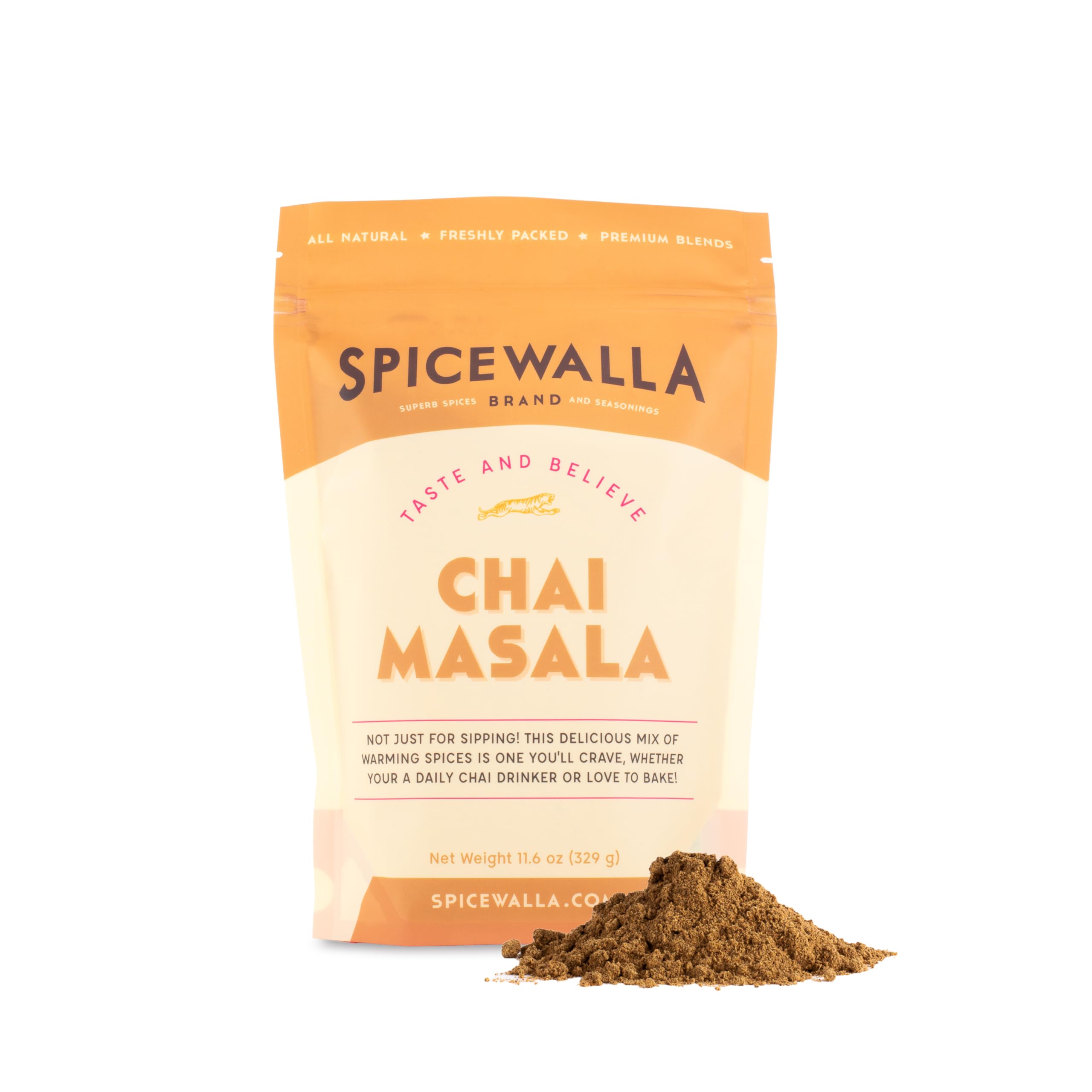Spicewalla Masala Chai Spice bottle for bold, aromatic tea blends and lattes.