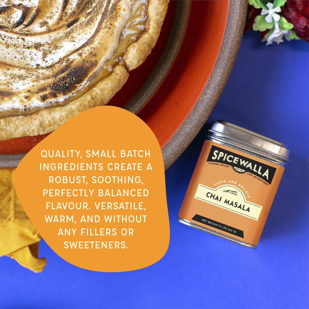Spicewalla Masala Chai Spice in latte adds spice-forward richness.