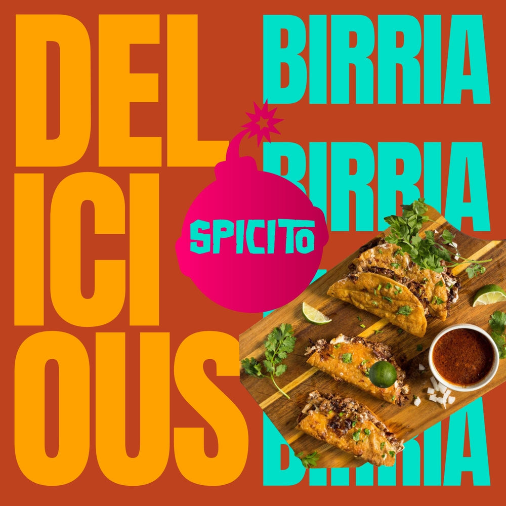 Close-up of Spicito Birria Bombs spice blend with rich colors.