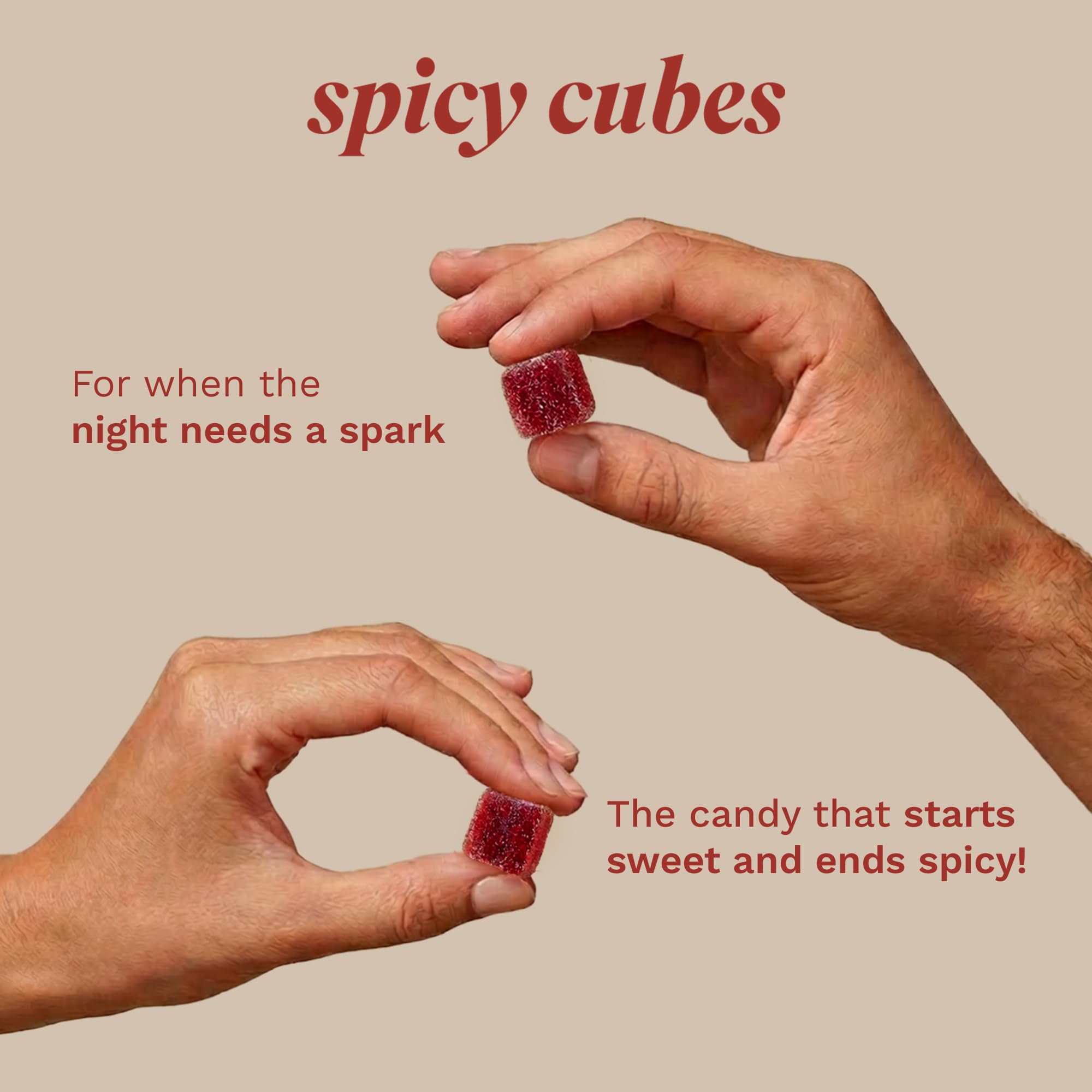 Spicy Cubes gift-ready packaging designed for celebrations.