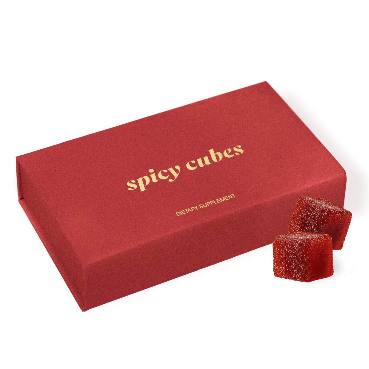 Spicy Cubes Hot Peach Gummies pack, ready for gifting and date-night.