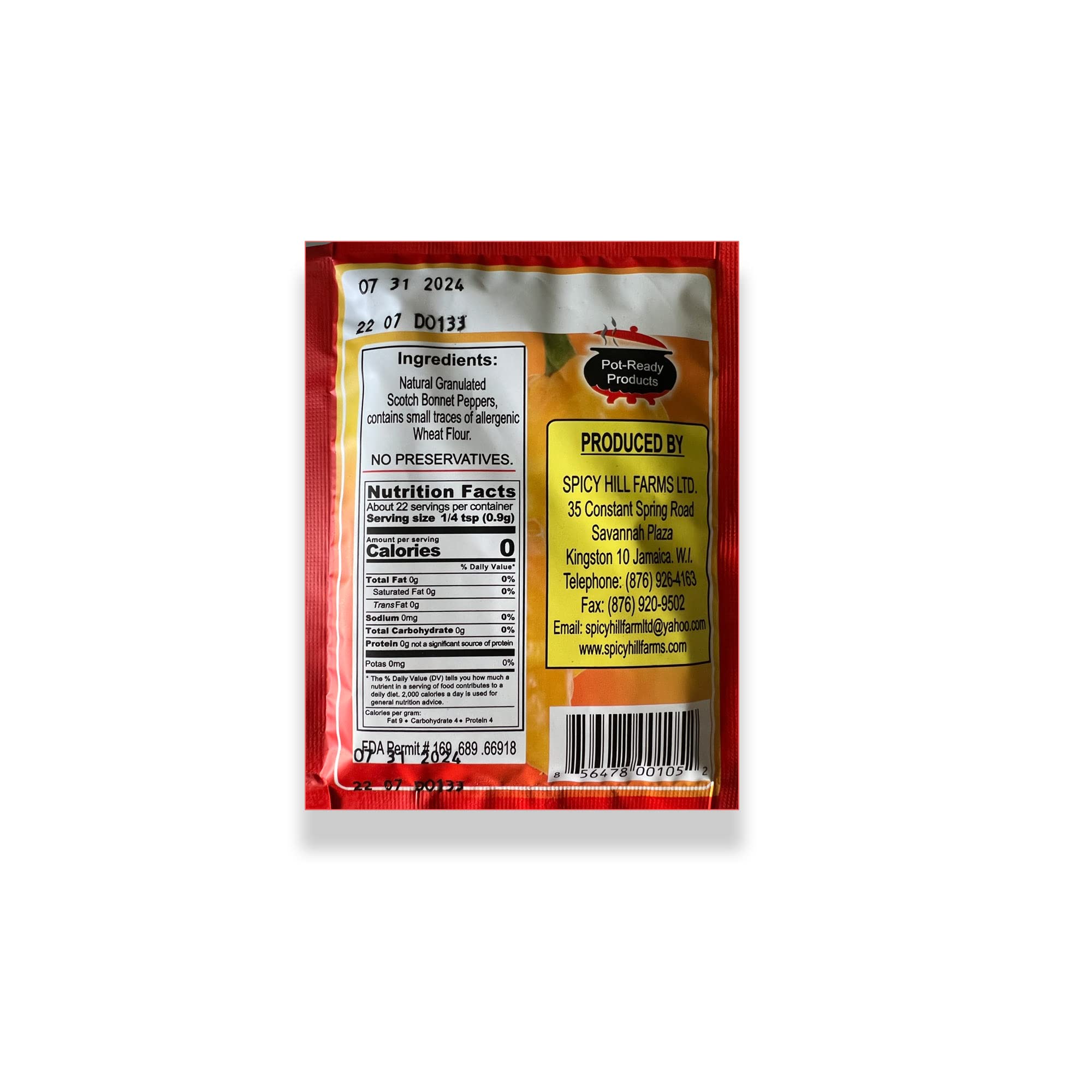Spicy Hill Farms dried Scotch Bonnet peppers close-up to boost color and aroma in dishes