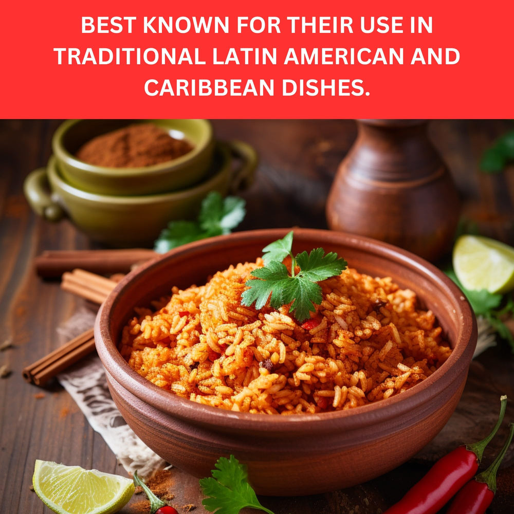 Meat or poultry dish enhanced with SPICY ORGANIC annatto spice for appealing presentation.