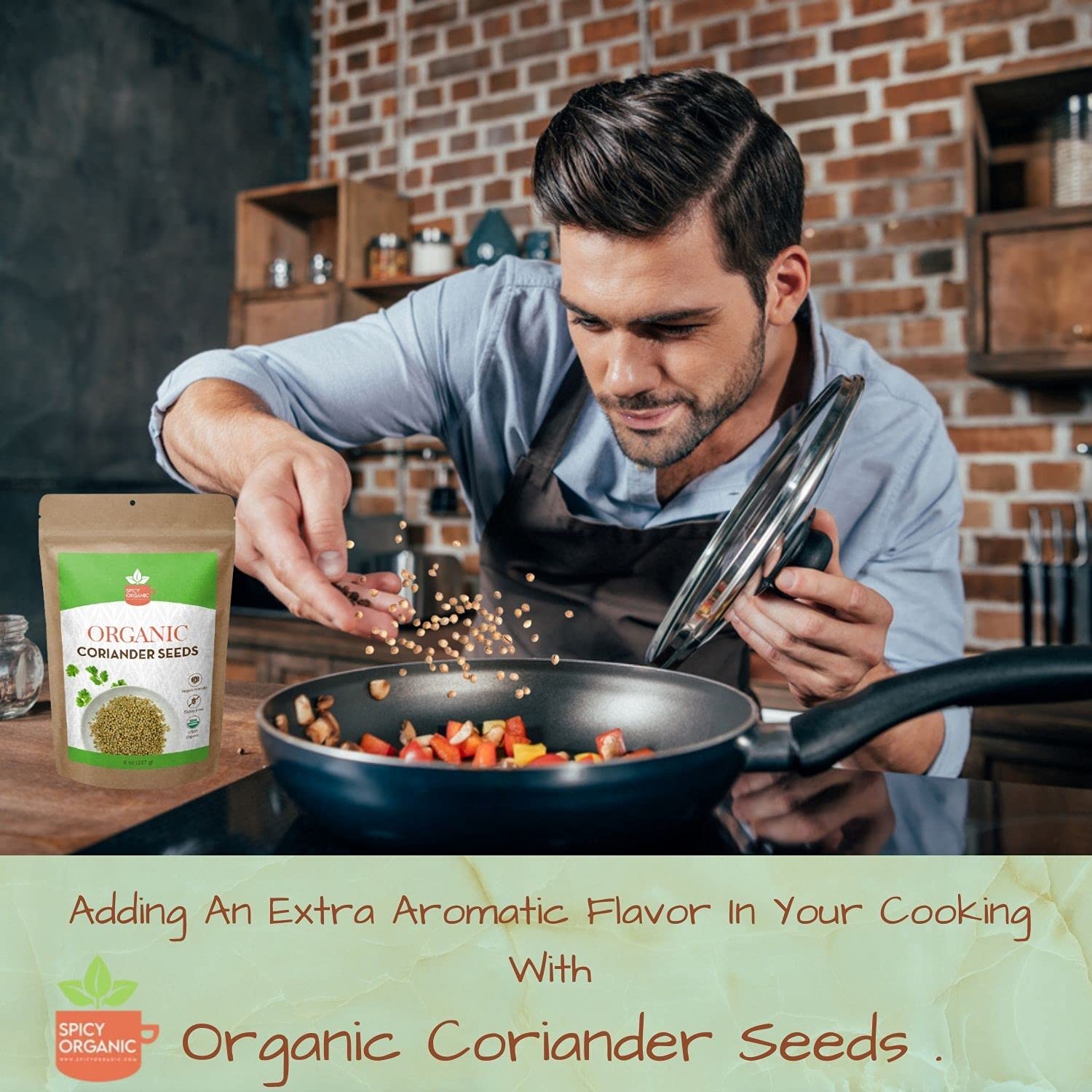 SPICY ORGANIC curry blends enhanced by coriander seeds