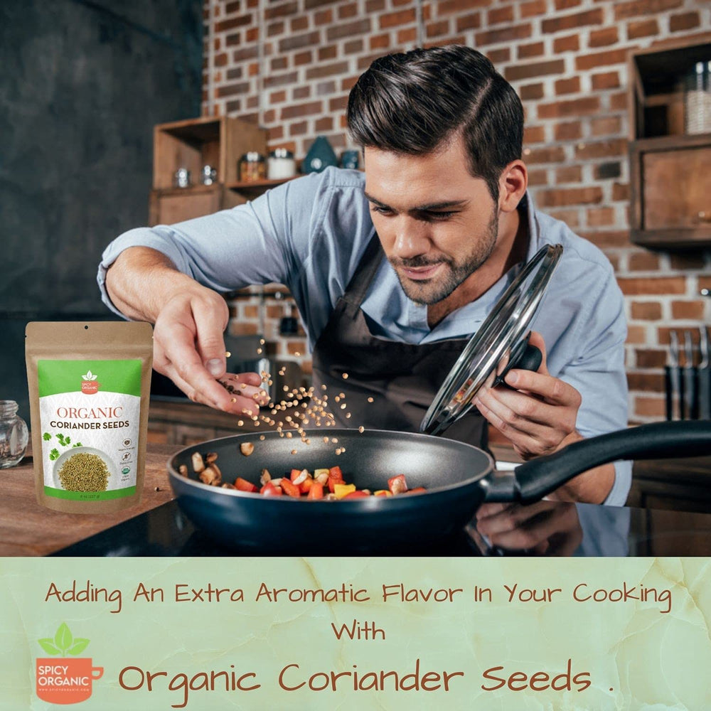 SPICY ORGANIC curry blends enhanced by coriander seeds