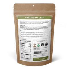 SPICY ORGANIC Bay Leaf in USDA organic pack supports gluten-free meals.