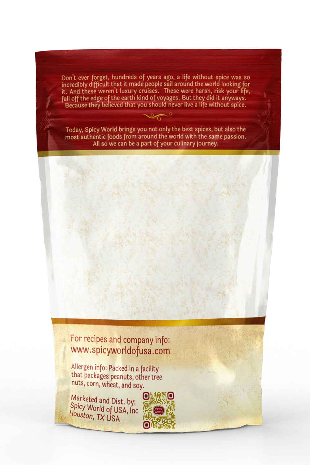 Spicy World 1.5lb bulk bag coconut powder on pantry shelf