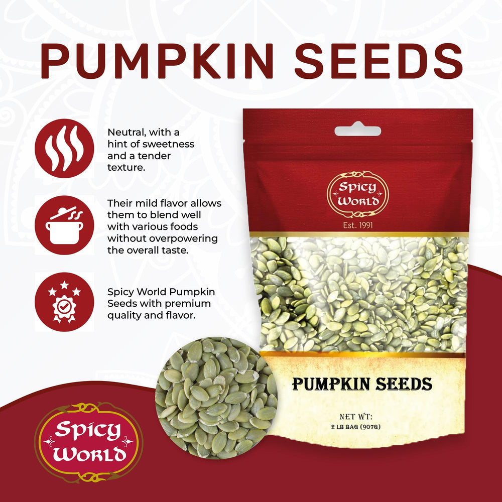 Spicy World AAA-grade pumpkin seeds deliver consistent quality for baking and toppings.