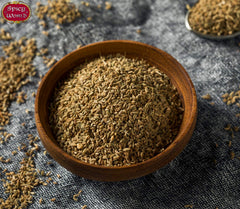 Spicy World Ajwain seeds spice rack emphasizes convenient storage.