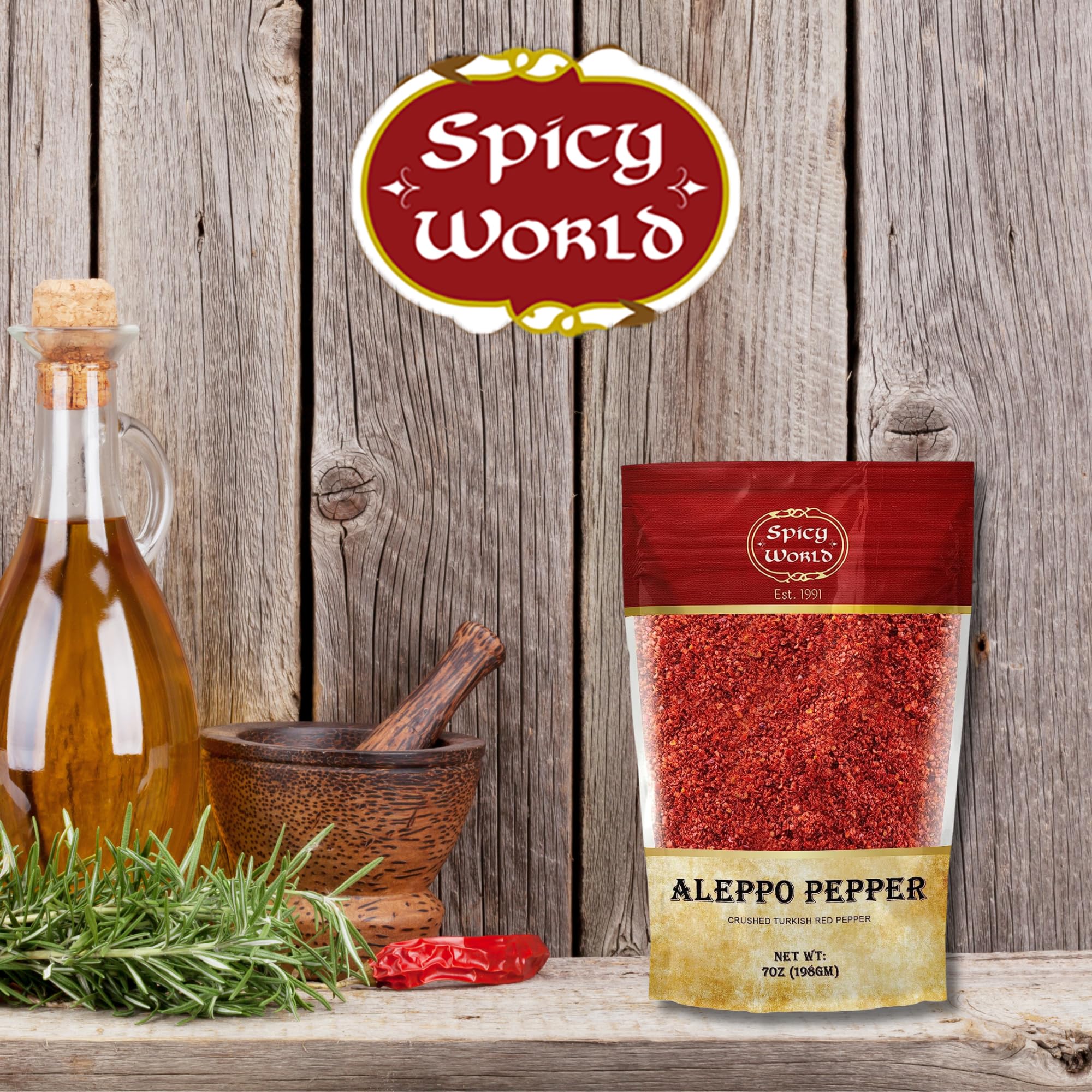 Spicy World Aleppo Pepper Flakes over stews boosts authentic Turkish flavor.