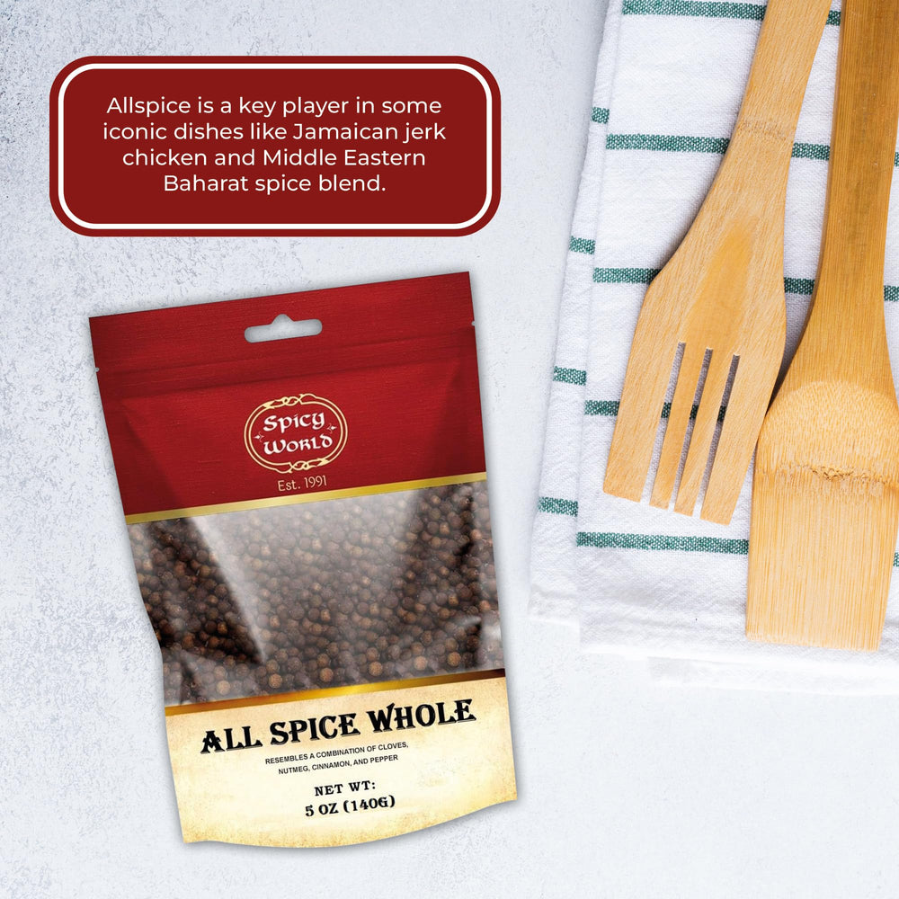 Spicy World allspice berries premium whole spice for versatile cooking.