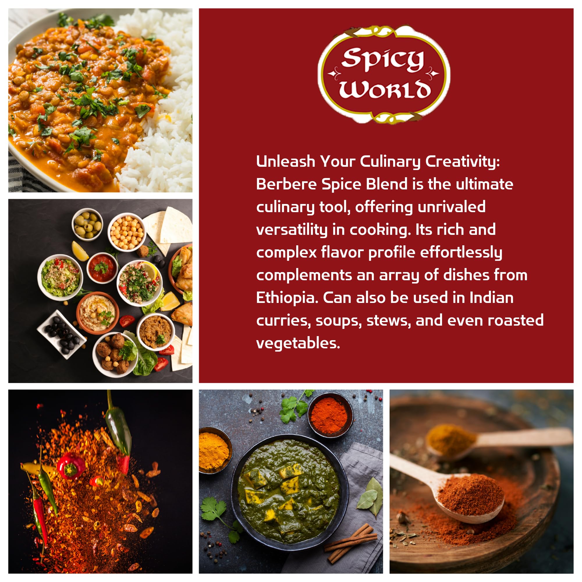 Spicy World Berbere resealable bag for easy storage and freshness.