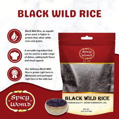 Spicy World black wild rice in a bowl ready for pilaf or side dish