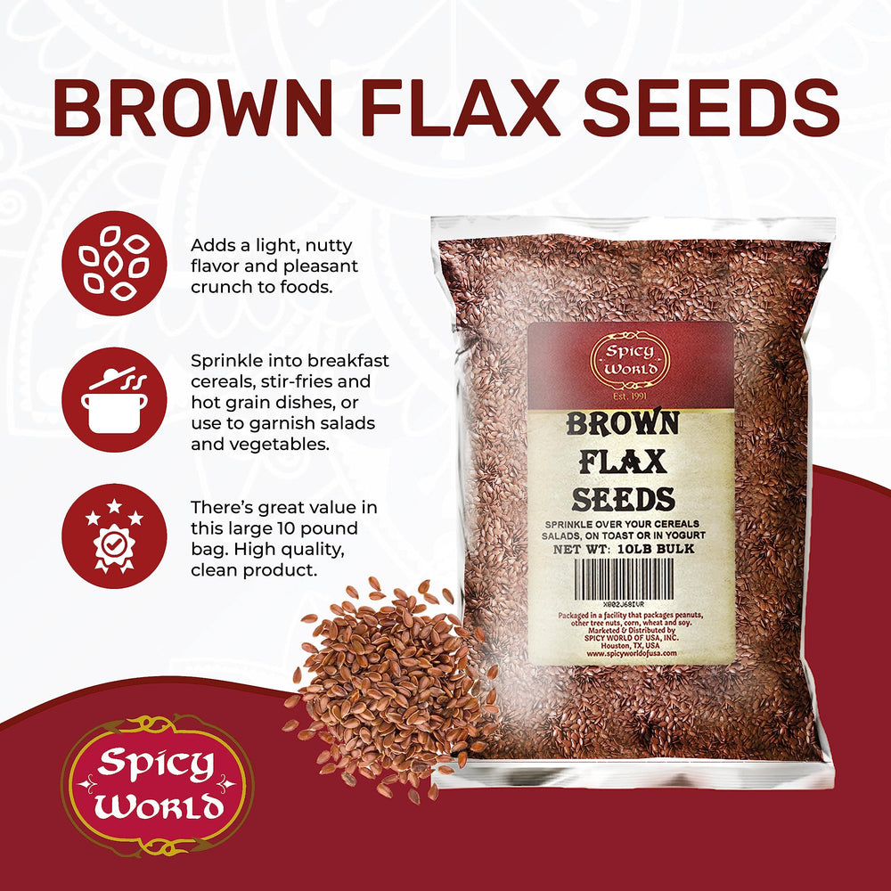 Spicy World flaxseed in a bowl ready for toppings.