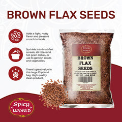 Spicy World flaxseed in a bowl ready for toppings.