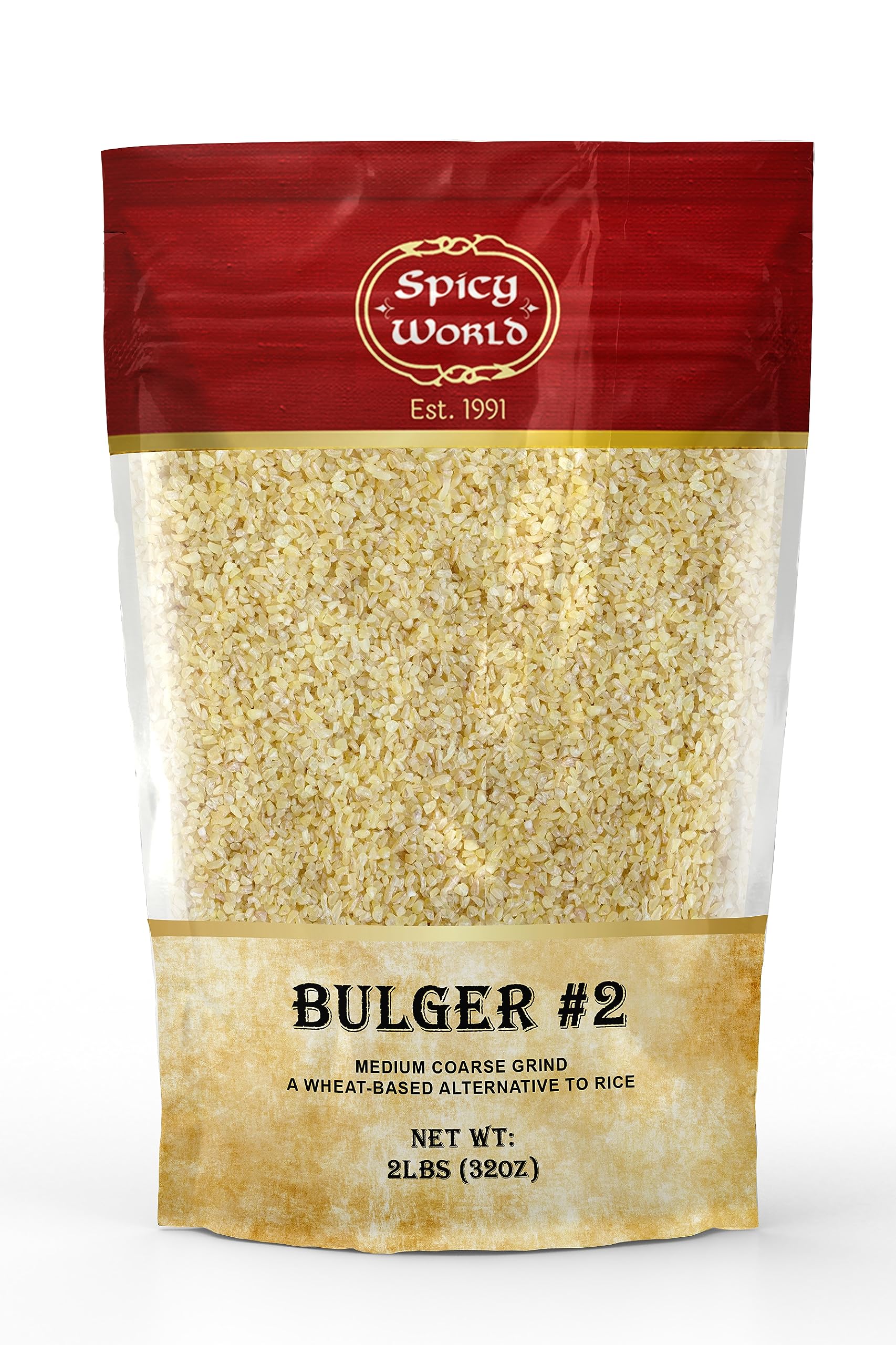 Spicy World bulgur-wheat-medium-coarse-number-two-bag ready for cooking and storage