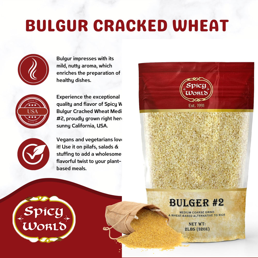 Spicy World bulgur-wheat-tabouleh-ready grain ideal for tabbouleh