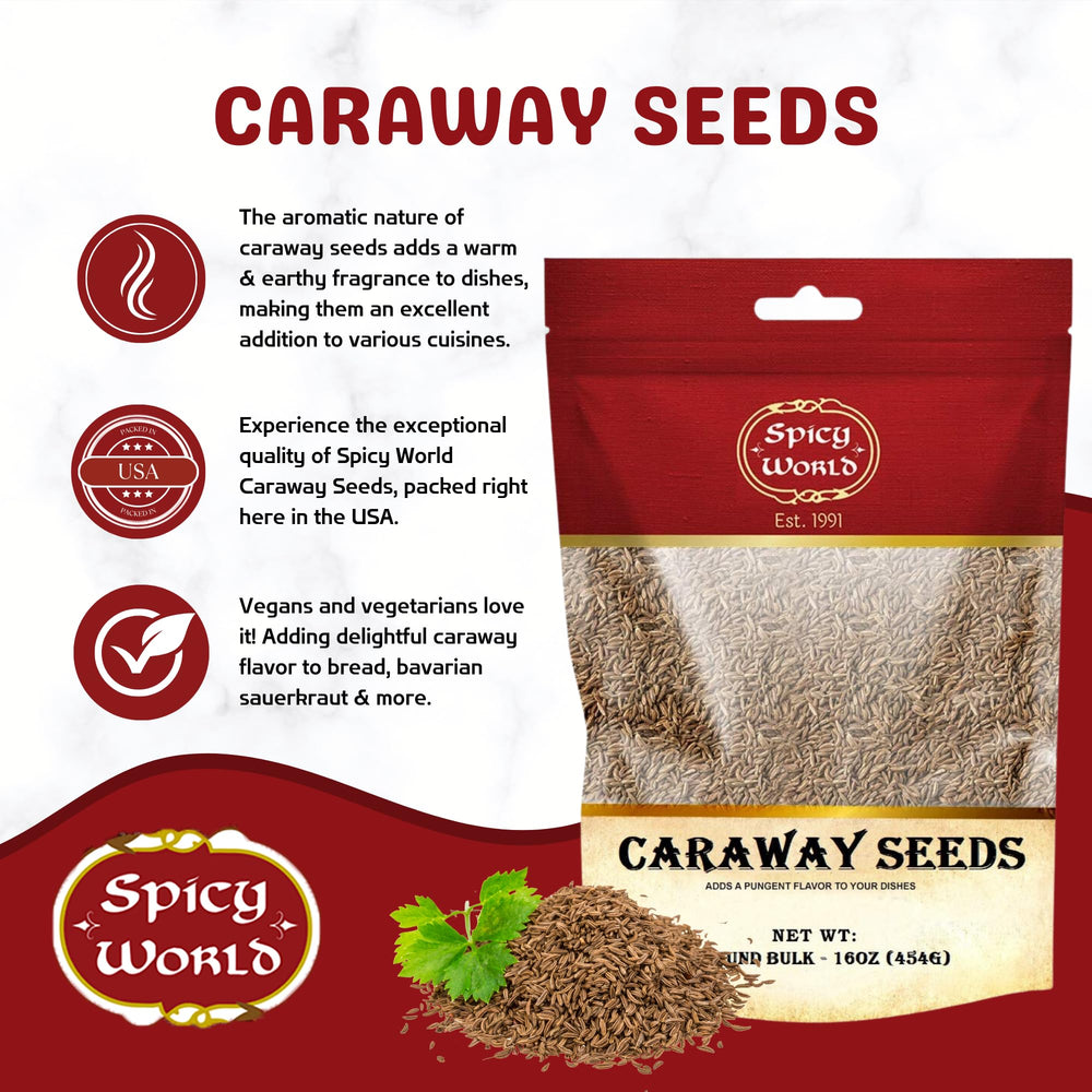 Spicy World caraway seeds in jar, preserving fresh aroma for everyday seasoning.