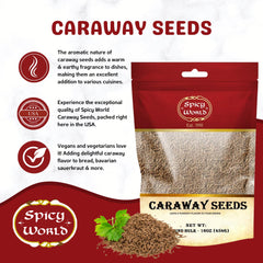 Spicy World caraway seeds in jar, preserving fresh aroma for everyday seasoning.