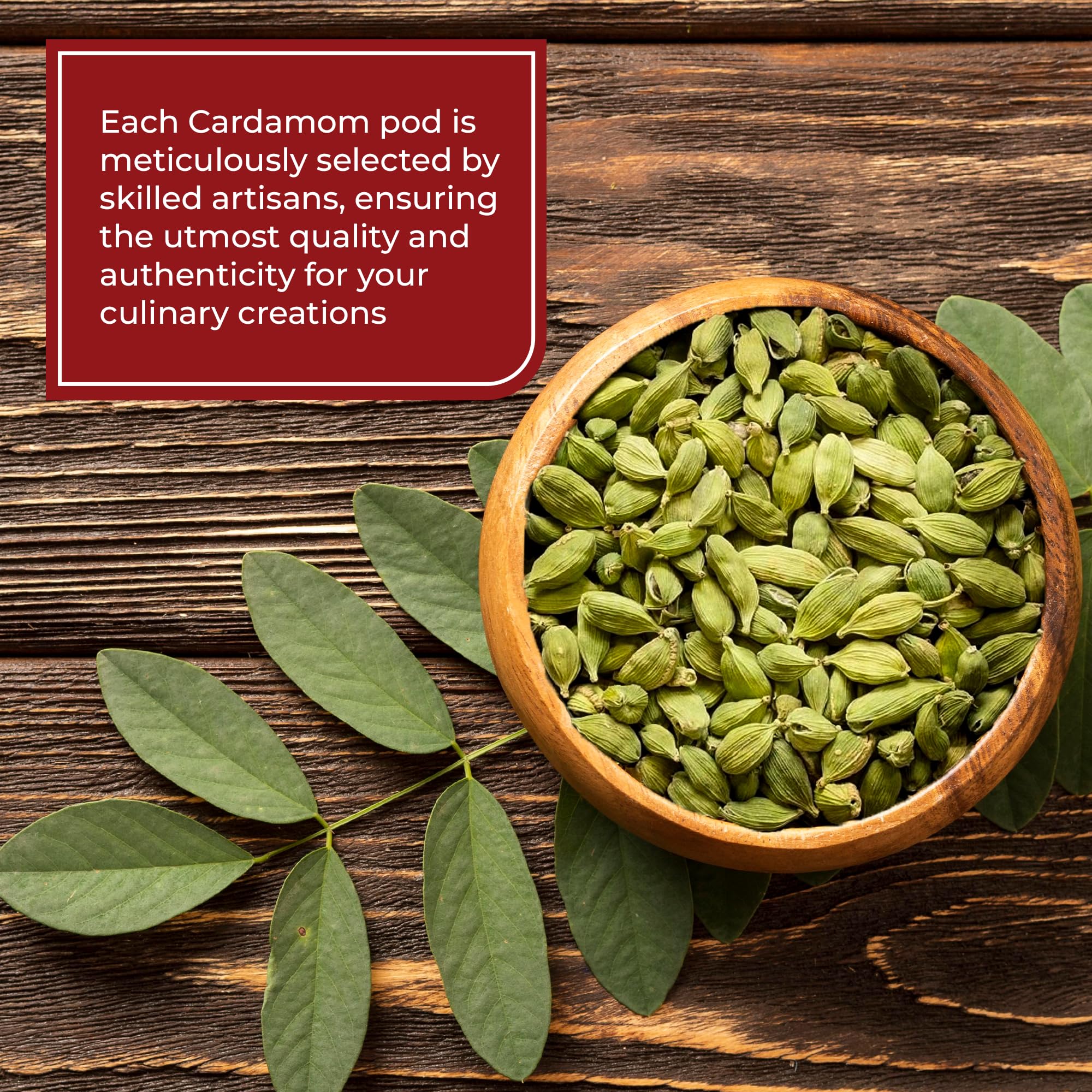 Spicy World cardamom pods in a jar illustrating pantry storage
