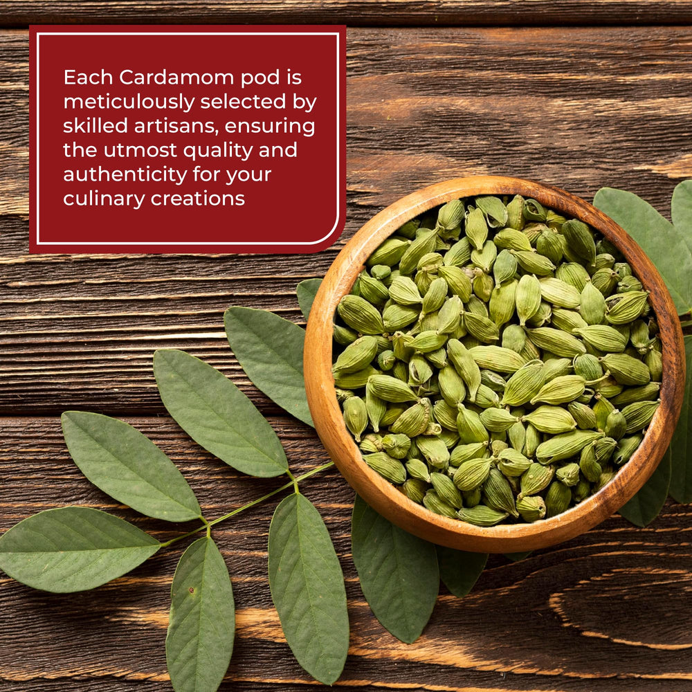 Spicy World cardamom pods in a jar illustrating pantry storage