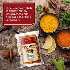 Spicy World cinnamon sticks enhancing teas and hot beverages.