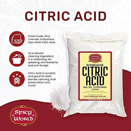 Spicy World citric acid granules in a jar, ready for baking and flavoring