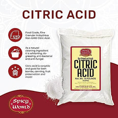 Spicy World citric acid granules in a jar, ready for baking and flavoring