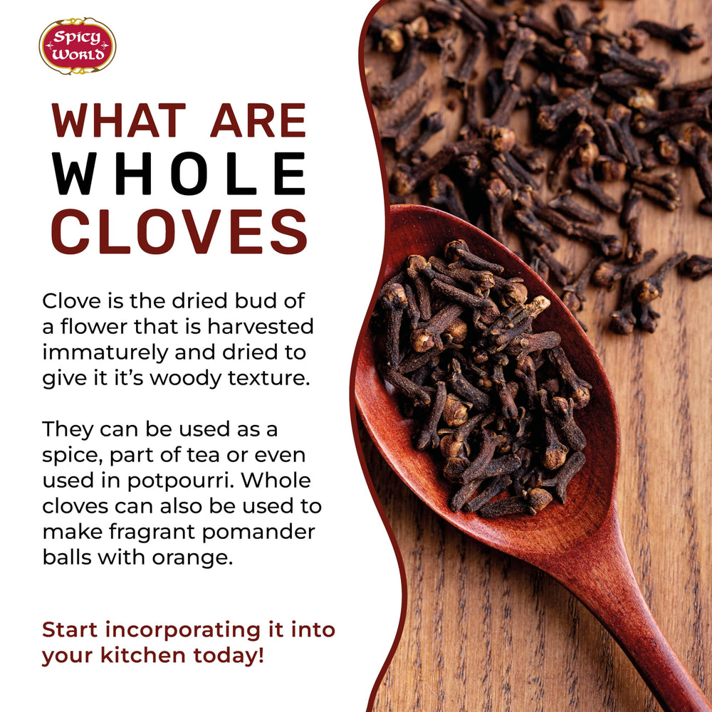 Spicy World cloves in curries and stews deliver warm, layered flavor.