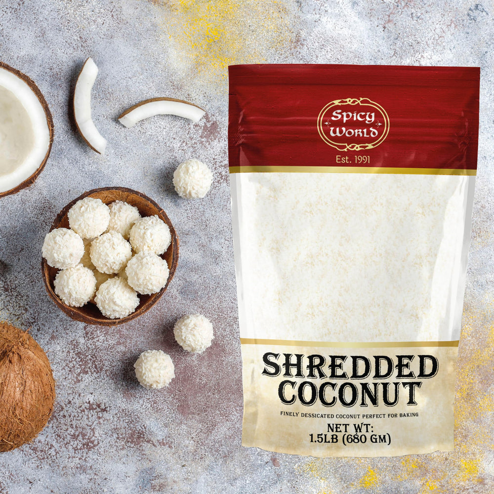 Spicy World desiccated coconut powder as savory seasoning