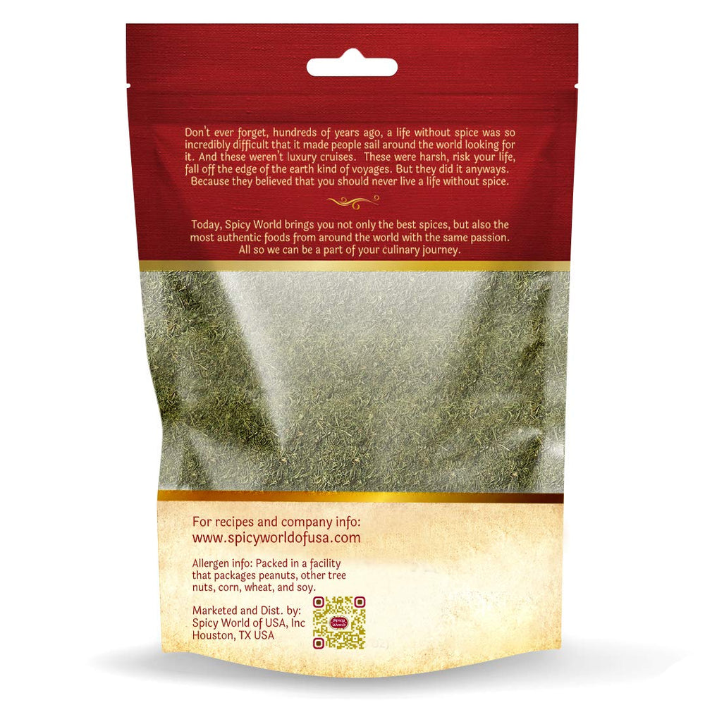 Close-up of Spicy World dill weed leaves, highlighting aroma and vibrant color.