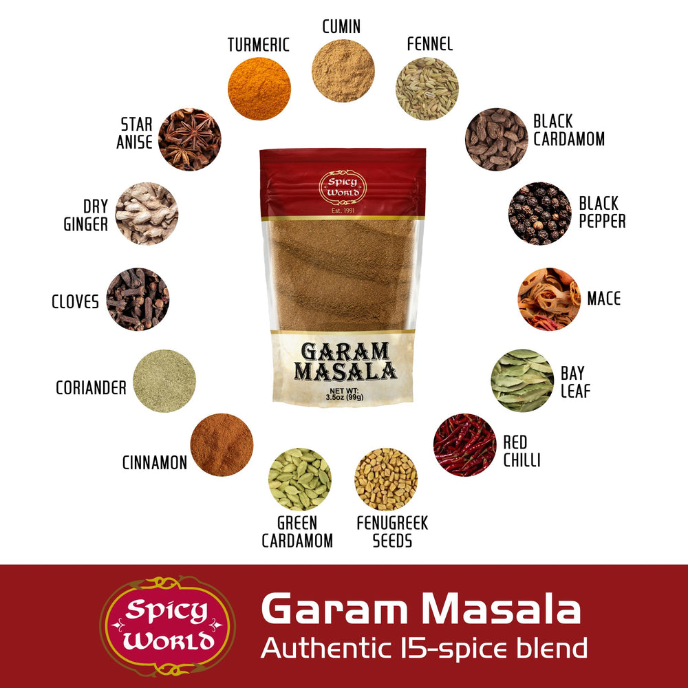 Spicy World Garam Masala aroma closeup highlighting rich spice notes.