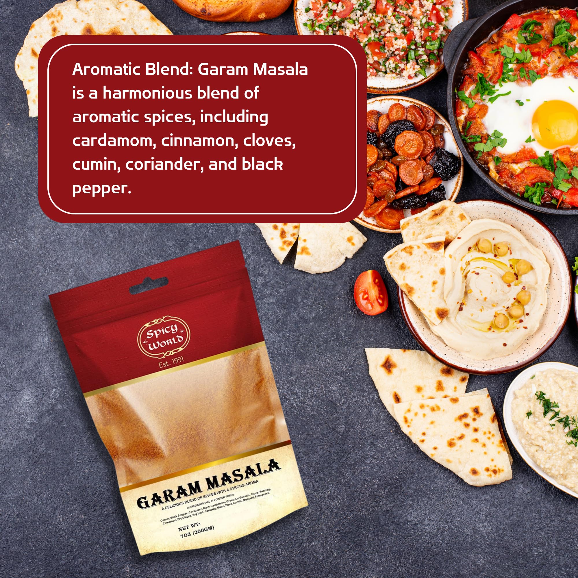 Spicy World garam masala being sprinkled into curry for enhanced aroma.