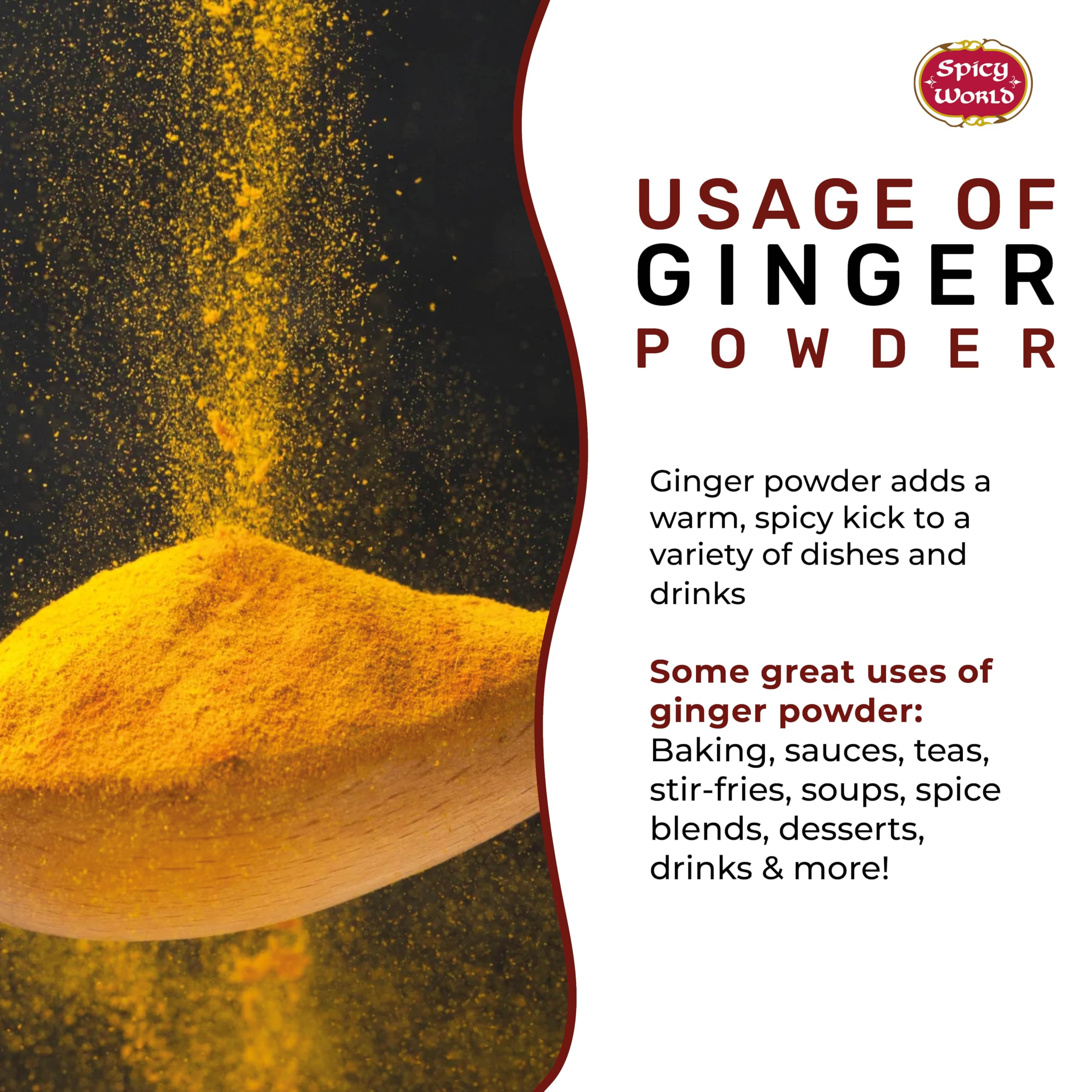 Cookies and cakes gain zing from Spicy World Ginger Powder.