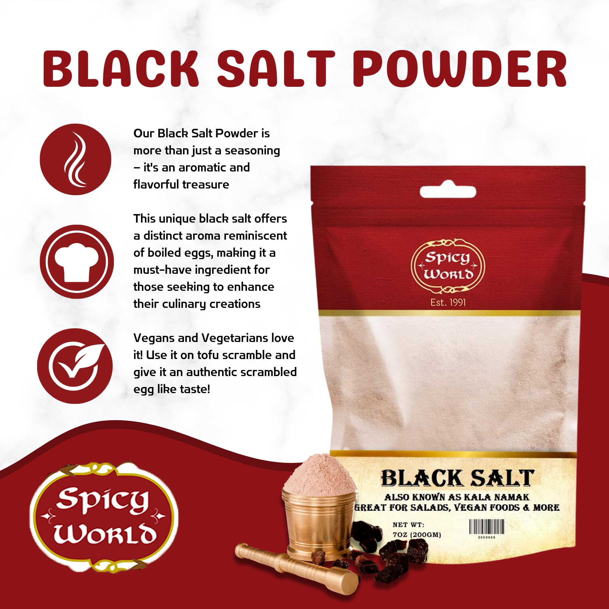 Kala Namak powder granules highlighting mineral seasoning for chutneys.