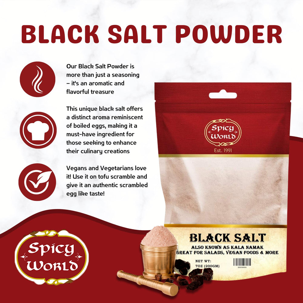 Kala Namak powder granules highlighting mineral seasoning for chutneys.