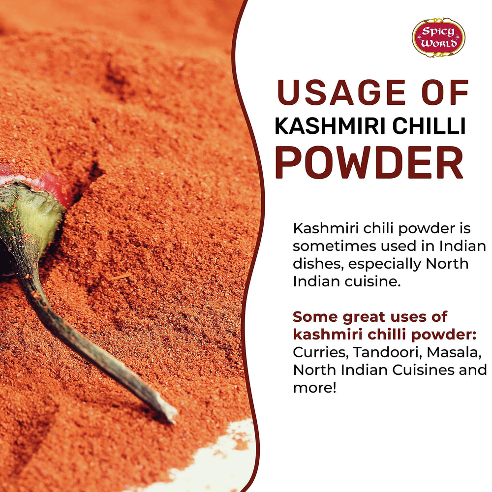 Spicy World Kashmiri chili powder adds color depth to curries and tikka