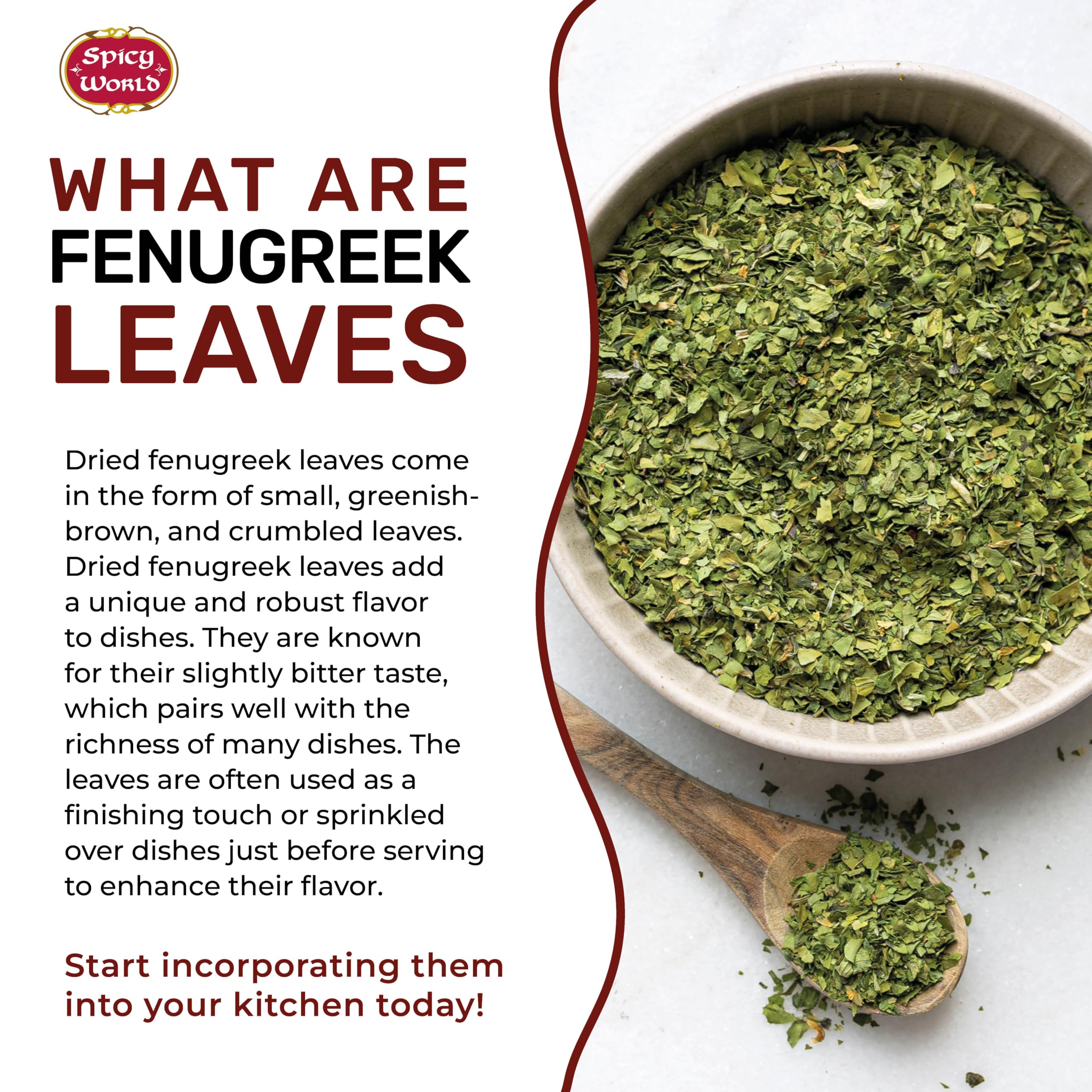Spicy World kasoori methi leaves in spice dish inspire curries