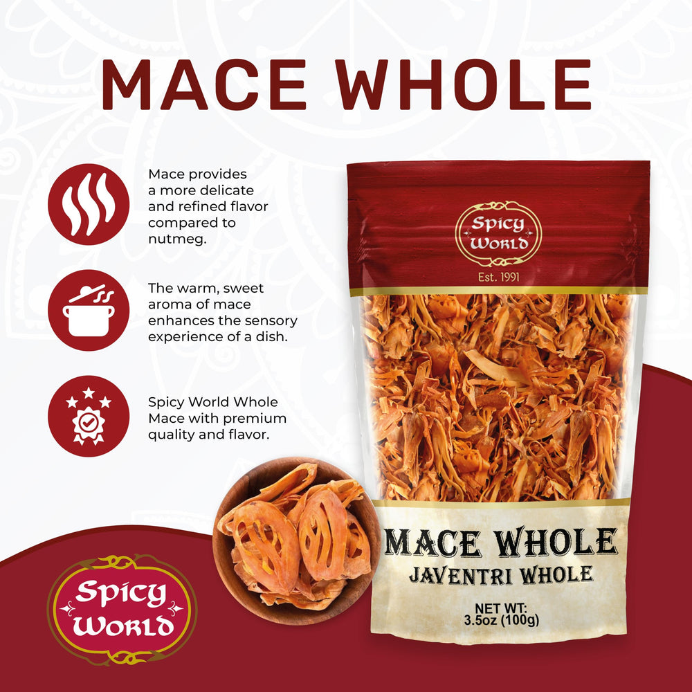 Spicy World Mace Javathri rind close-up highlights premium aroma and flavor.