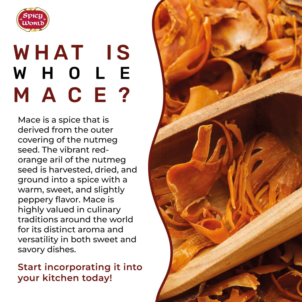 Spicy World Mace Whole bag ready for pantry storage and cooking.