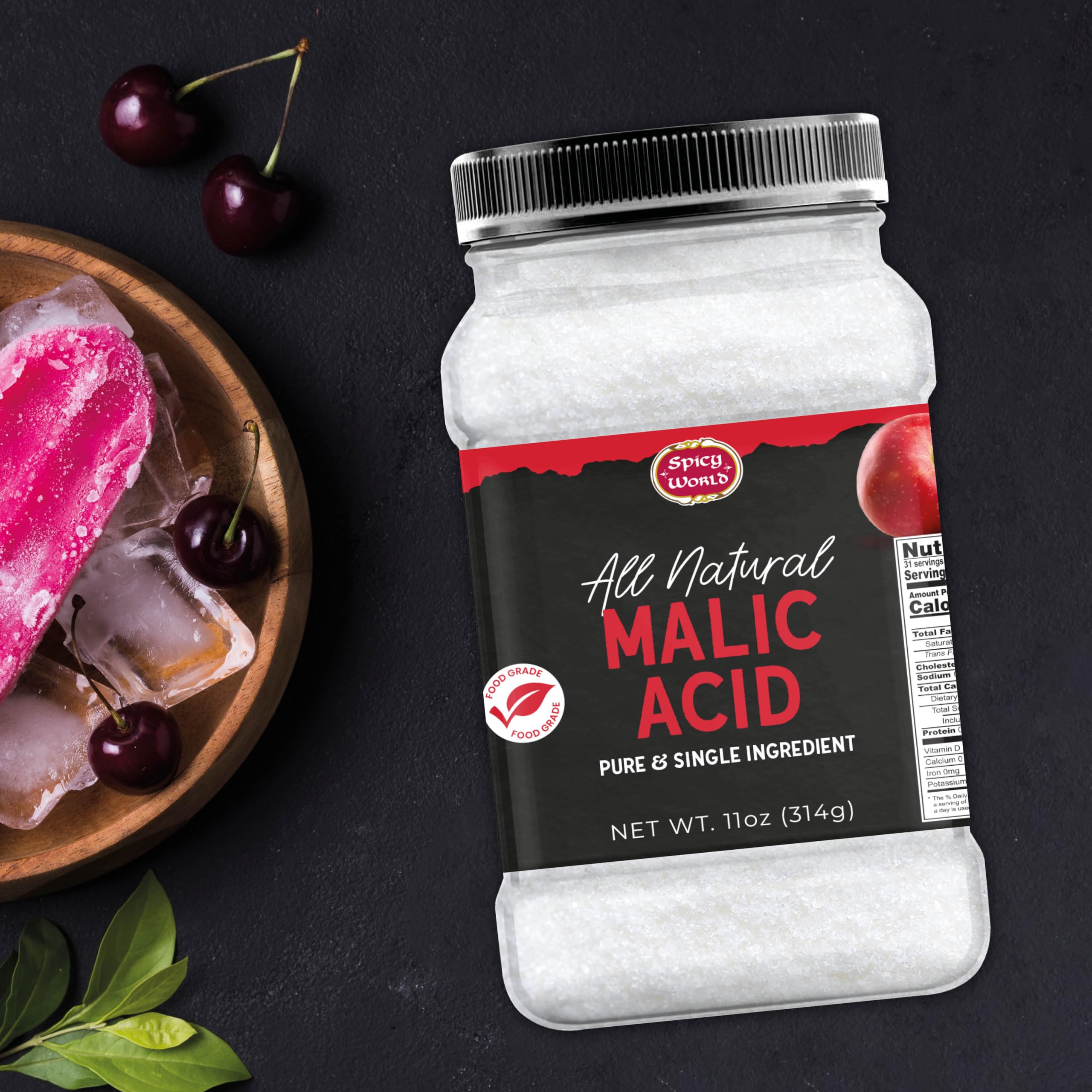 Cosmetics use idea: facial mask with Spicy World malic acid powder.