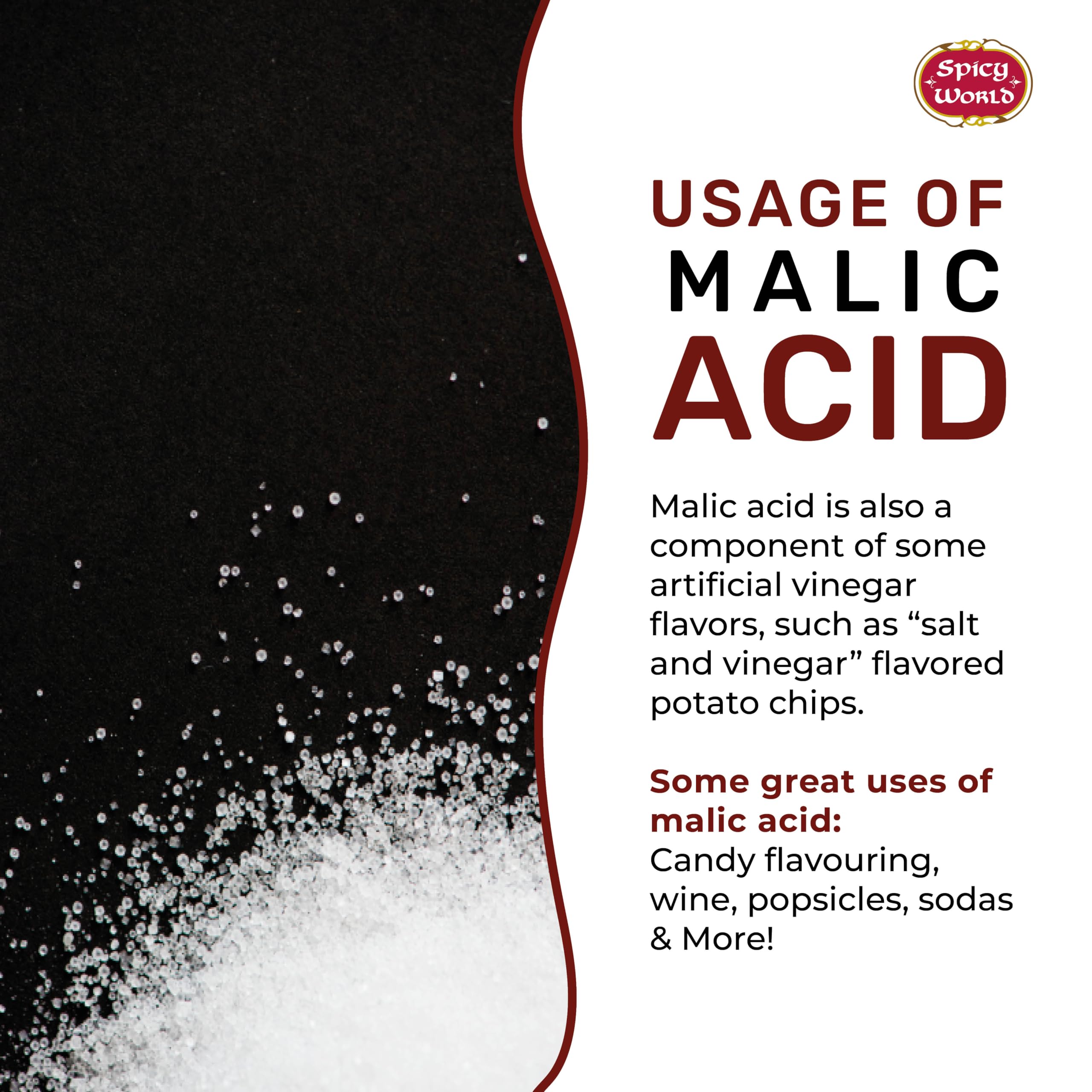 Beverage enhancement with Spicy World malic acid powder for tart accents.