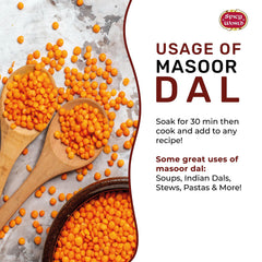 Spicy World Masoor Dal cooking steps image demonstrating 30-minute cook time.