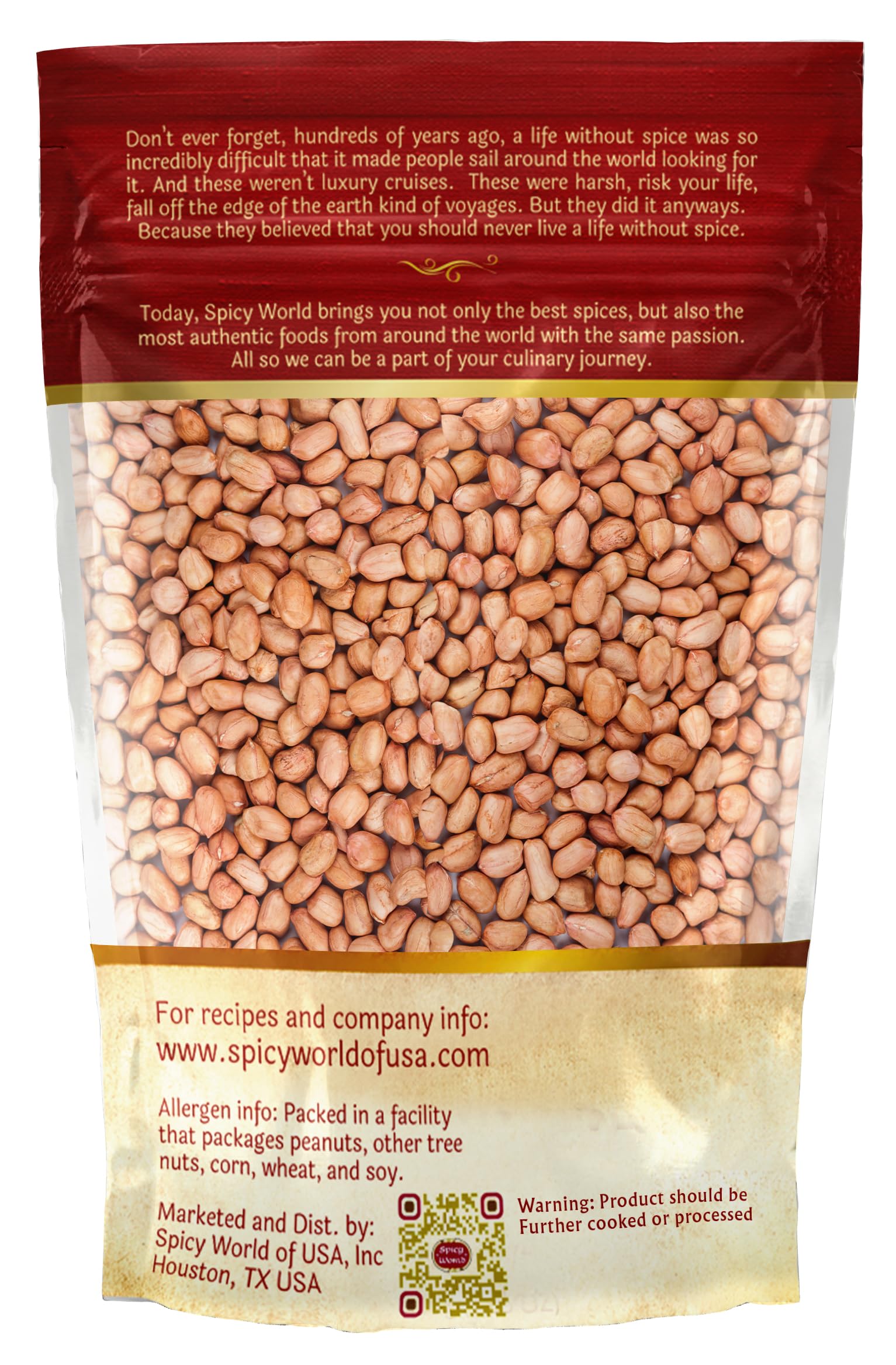 Spicy World raw peanuts offer versatile home snack options.